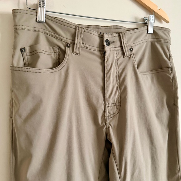 Prana Slim Fit Pants Mens 32x34 Khaki - Picture 2 of 11